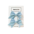 Set of two light blue sequin butterfly hair clips for children on display card - Blue Style (#9)