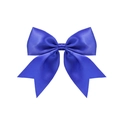 Lazo para el pelo hecho a mano en satén azul marino con diseño de cola de milano - #14 (352 Azul Real)