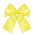 Vibrant lemon yellow satin ribbon double layered bow hair clip for girls fashion - Lemon Yellow