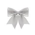 Elegant silver grey satin handmade swallowtail bow hair clip for girls and women - #9 (1010 Grey)