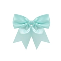 Elegant mint blue satin ribbon hair clip with dovetail streamers for girls hair styling - #10 (1064 Light Blue-green)