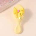 Spazzola per capelli giallo brillante con grazioso fiocco decorativo per capelli - Giallo