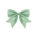 Light green satin bow hair clip for girls with elegant silky fabric and swallowtail design - Light Green (#8)