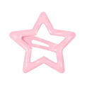 Pink star-shaped BB hair clip in smooth glossy finish for kids and women daily hair styling - Pink