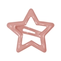 Vibrant pink star hair clip for children with a glossy finish on a classic BB snap clip - Light Pink
