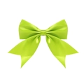 Solid fruit green satin handmade bow hair clip with polished finish and swallowtail design - Grass Green (#7)