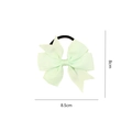 Mint green grosgrain ribbed bow hair tie for girls with 8cm size dimension markers - Mint Green