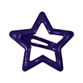 Dopamine style star hair clip for children in glossy deep purple finish - Deep purple