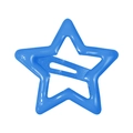 Vibrant blue star-shaped hair clip with smooth matte finish for children and babies - Blue