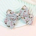 Eleganter hellblauer Haarclip mit Blumenmuster aus Chiffon für Damen - Grün