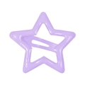 Star shaped hair clip in light purple finish with a classic metal snap design - Light Purple