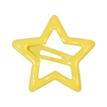 Bright yellow star-shaped snap hair clip with a glossy finish for kids and girls - Yellow