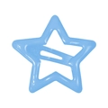 Sweet light blue star hair clip with glossy enamel finish for girls and children - Light Blue