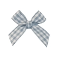 Handmade blue plaid ribbon bow accessory for gift wrapping and DIY crafts projects - Royal Blue Plaid Style (#12)