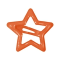 Vibrant orange star-shaped hair clip with glossy finish for kids and daily wear - Orange