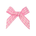 Pink and white plaid ribbon bow for DIY craft projects and gift packaging decoration - Light Pink White Plaid Style (#14)