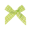 Handmade green and white gingham plaid ribbon bow for DIY craft and gift wrapping - Dark Green Plaid Style (#20)
