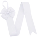 Organizzatore a fiocco in nastro grosgrain bianco per accessori per capelli da bambini - Bianco