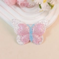 Pink and blue sequin butterfly patch for hair accessories and DIY craft decoration - Pink (#1)