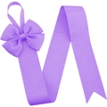 Organizer per accessori capelli in nastro grosgrain viola con fiocco e taglio a coda - Viola