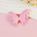 Pink gradient glitter butterfly accessory with a sparkling center gem for hair and DIY crafts - Pink Gradient (Style 1)