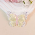 Sparkling double-layered butterfly DIY accessory in light yellow, silver, and pink tones - Light Yellow Silver Powder (#3)
