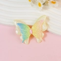 Glitter double-layered butterfly hair accessory in blue-green and orange gradient color - Blue Green Gradient (Style 3)