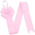 Pink grosgrain ribbon hair bow organizer for kids hair clips and hair accessories storage - Pink