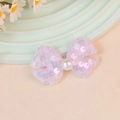Sweet purple sequin butterfly bow with central pearl for hair accessories and DIY crafts - Purple (#3)