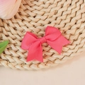 Pink grosgrain ribbon bow accessory for DIY crafts and garment decoration - Pink (#4)
