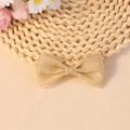 Golden ribbon bow with metallic luster texture for DIY clothing and accessories - Light Coffee