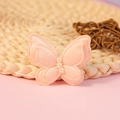 Accesorio de lazo en tela de doble capa rosa pálido con tres perlas de imitación - Rosa (#2)