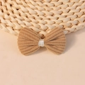 Khaki Cord-Schleife mit weißem Band für Kinderhaarschmuck und Kleidungsaccessoires - Khaki-Cord-Stil (#4)