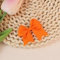 Classic bright orange grosgrain ribbon bow accessory for DIY children's hair clips - Orange (#6)