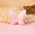 Lazo de tela rosa con doble capa y perlas blancas para accesorios de manualidades DIY - Rosa (#5)