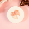 Mini nœud en satin corail fait main pour accessoires de vêtements DIY et artisanat - Rose Corail (#8)