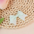 Light mint green grosgrain ribbon bow with swallowtail design for DIY craft accessories - Light Mint Green (#12)