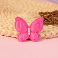 Lazo de satén rosa con perlas para accesorios de pelo DIY y decoración de bolsos - Rosa Chicle (#11)