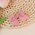 Pink grosgrain ribbon bow with swallowtail design for DIY clothing accessories - Pink (#14)