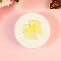 Mini nœud en ruban polyester jaune vif pour vêtements DIY et mercerie couture - Jaune Vif (#16)