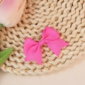 Solid rose pink grosgrain ribbon bow accessory for DIY children's clothing and shoes - Rose Pink (#16)