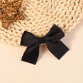 Classico fiocco in velluto nero con morbida texture floccata per forcine e decorazioni DIY - Nero
