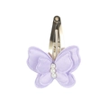 Fermaglio per capelli a farfalla in tessuto viola con perle bianche per bambine - Viola