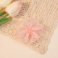 Fiore di organza rosa a strati per accessori per capelli e decorazioni vestiti - Rosa