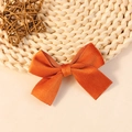Klassische orangefarbene Samtschleife für Haarklemmen und DIY Kleidung Dekorationen - Orange
