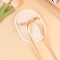 Fiocco in raso champagne su asta in acrilico per decorazioni auto da sposa e DIY - Champagne