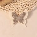 Brown houndstooth plaid fabric butterfly accessory for DIY hair clips and clothing - Light Butterfly