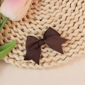 Solid dark brown grosgrain ribbon bow decoration for DIY clothing and hair accessories - Dark Brown (#22)
