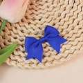 Navy blue grosgrain ribbon bow with fishtail ends for DIY clothing and hair accessories - Deep Blue (#23)