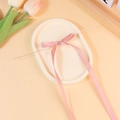 Delicato fiocco in seta rosa con filo trasparente per decorazioni nuziali e feste - Rosa Chiaro